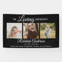 Bannière commémorative de collage de photo moderne