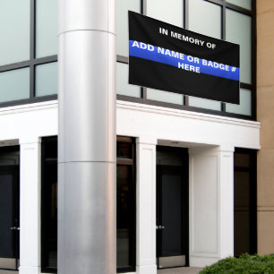 Bannière commémorative de la ligne bleue mince