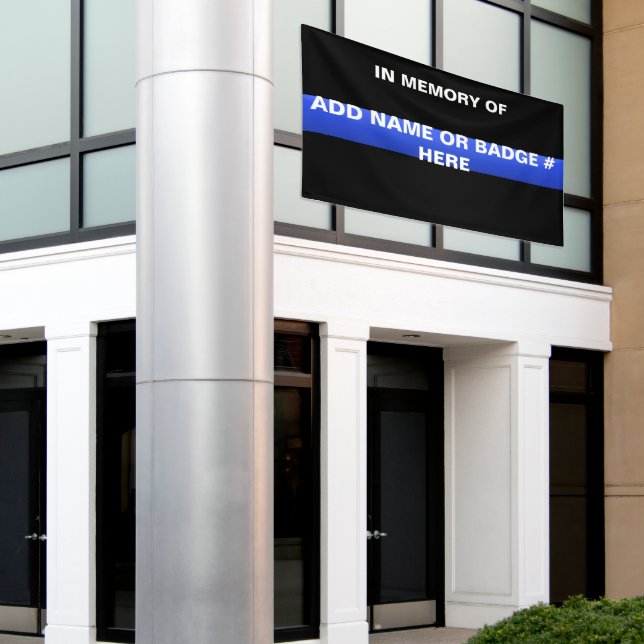 Bannière commémorative de la ligne bleue mince (Bâtiment extérieur)