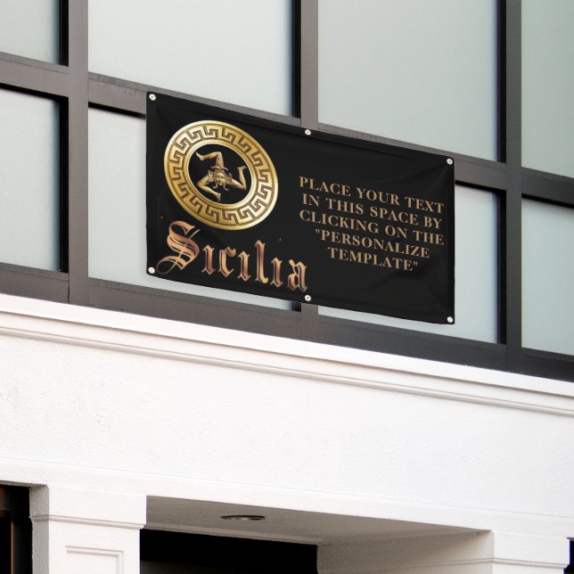 Bannière commerciale personnalisable de Sicile (Bâtiment extérieur)