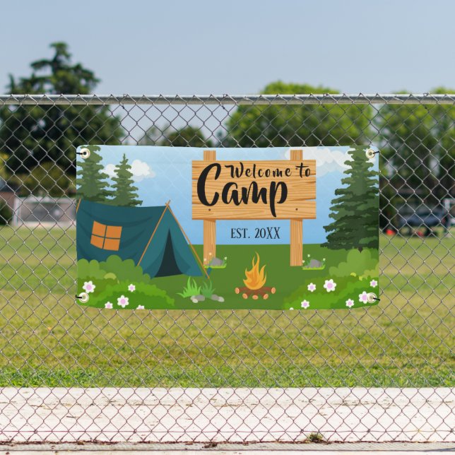 Bannière d'accueil de camp personnalisée (Insitu)