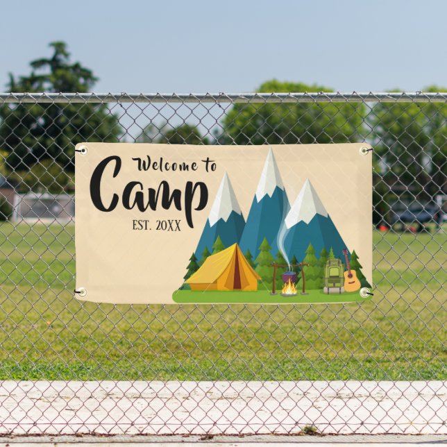 Bannière d'accueil de camp personnalisée (Insitu)