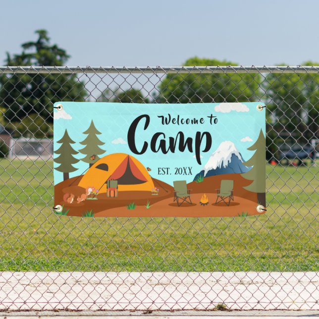 Bannière d'accueil de camp personnalisée (Insitu)