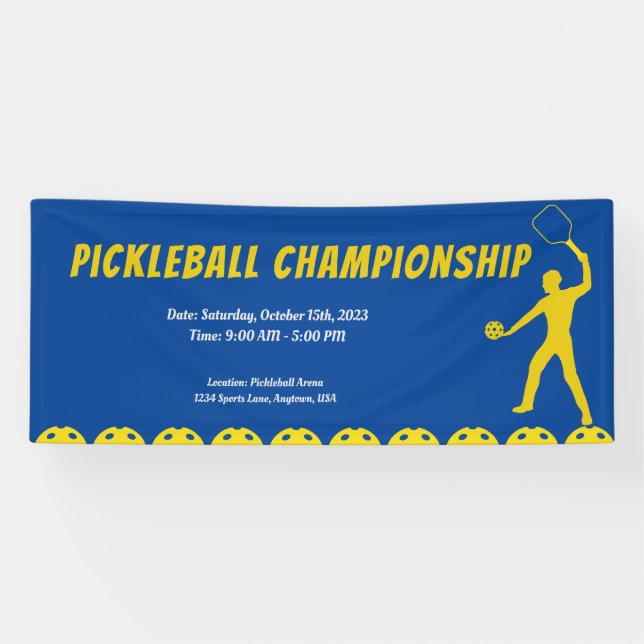 Bannière d'affichage des événements Pickleball Pas (Horizontal)