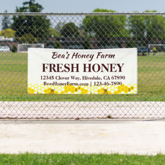 Bannière d'affichage personnalisée Bees Honey Farm