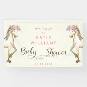 Bannière d'Affiche de bienvenue de Baby shower en