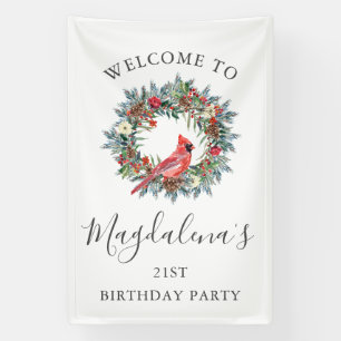 Bannière d'anniversaire 21 ans Bienvenue Cardinal
