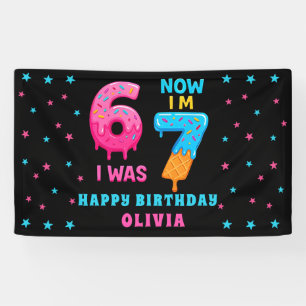 Bannière d'anniversaire 6 7 Meme Six Sept