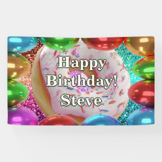 Bannière d'anniversaire avec personnage personnali