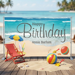 Bannière d'anniversaire Beach Bliss