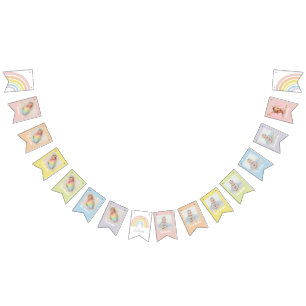 Bannière d'anniversaire Boho Rainbow   Premier ann