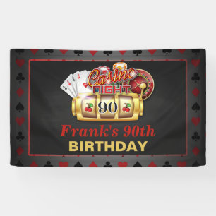 Bannière d'anniversaire de casino -