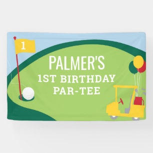 Bannière d'anniversaire de golf Par-Tee grande