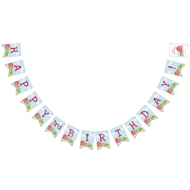 Bannière d'anniversaire de la ferme tracteur (Tout)