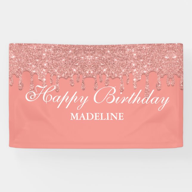 Bannière d'anniversaire de la Parties scintillant  (Horizontal)