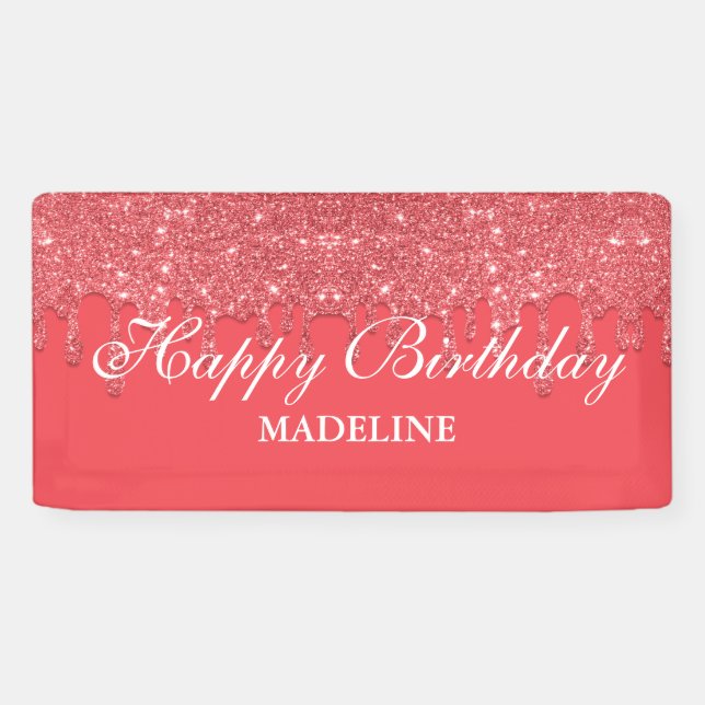 Bannière d'anniversaire de la Parties scintillant  (Horizontal)