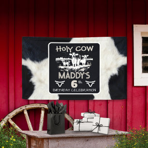 Bannière d'anniversaire de la Sainte Vache poster 