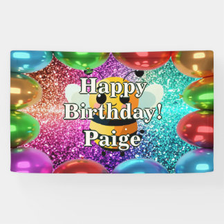 Bannière d'anniversaire de personnage personnalisé