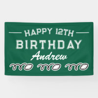 Bannière d'anniversaire de rugby pour la célébrati