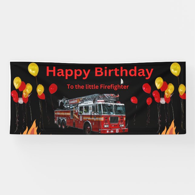 Bannière d'anniversaire des pompiers (Horizontal)
