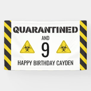Bannière d'anniversaire en quarantaine