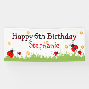 Bannière d'anniversaire heureuse du thème de cocci