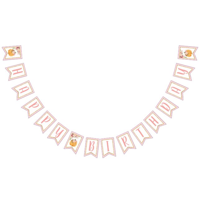 Bannière d'anniversaire joyeuse pour les Citrouill (Tout)