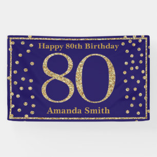 Bannière d'anniversaire Joyeux 80e Parties scinti