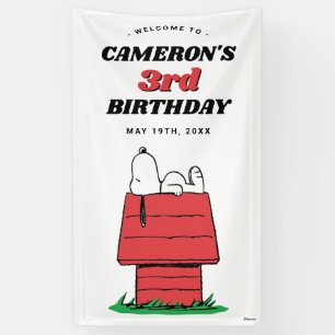 Bannière d'anniversaire La Maison de Snoopy