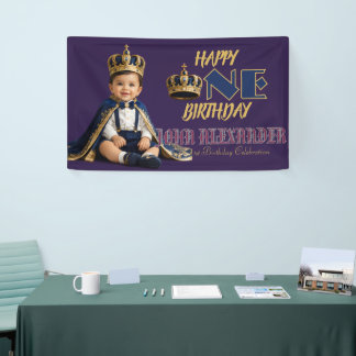 Bannière d'anniversaire Little King