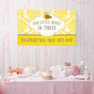 Bannière d'anniversaire Our Little Honey Bee