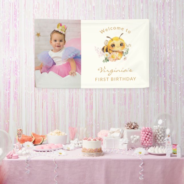 Bannière d'anniversaire Papillon Violet (Fête)
