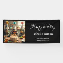 Bannière d'anniversaire personnalisée avec des tor