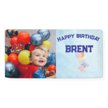 Bannière d'anniversaire personnalisée avec photo e