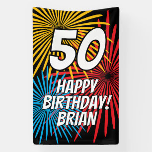 Bannière d'anniversaire personnalisée avec spectac