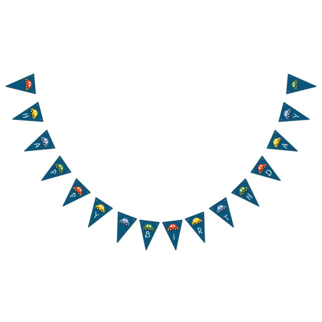 Bannière d'anniversaire personnalisée des voitures (Tout)