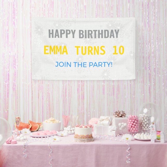 Bannière d'anniversaire | Personnalisée | Fête | G (Fête)