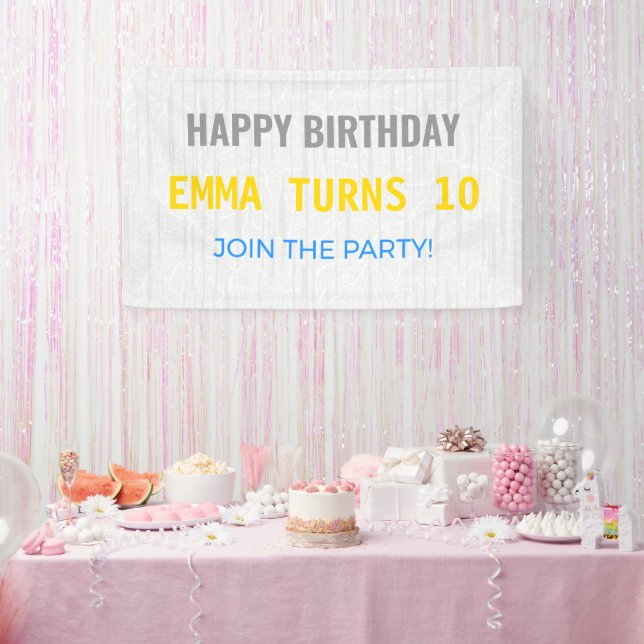 Bannière d'anniversaire | Personnalisée | Fête | G (Fête)