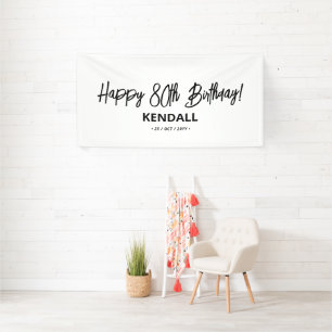 Bannière d'anniversaire personnalisée minimale noi