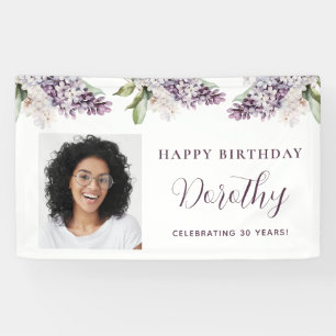 Bannière d'anniversaire personnalisée Photo 30e Fl