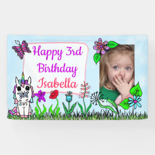 Bannière d'anniversaire personnalisée pour fille r