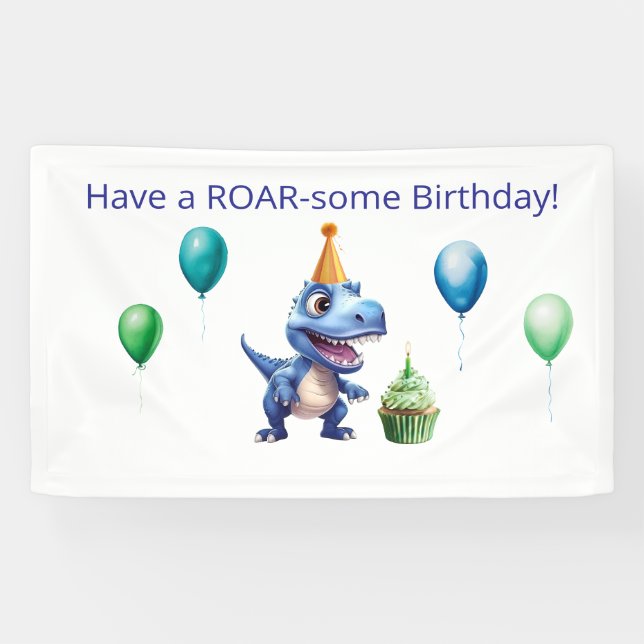 Bannière d'anniversaire personnalisée pour garçon  (Horizontal)
