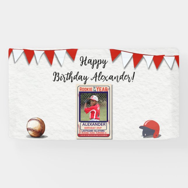 Bannière d'anniversaire photo de la recrue de l'an (Horizontal)