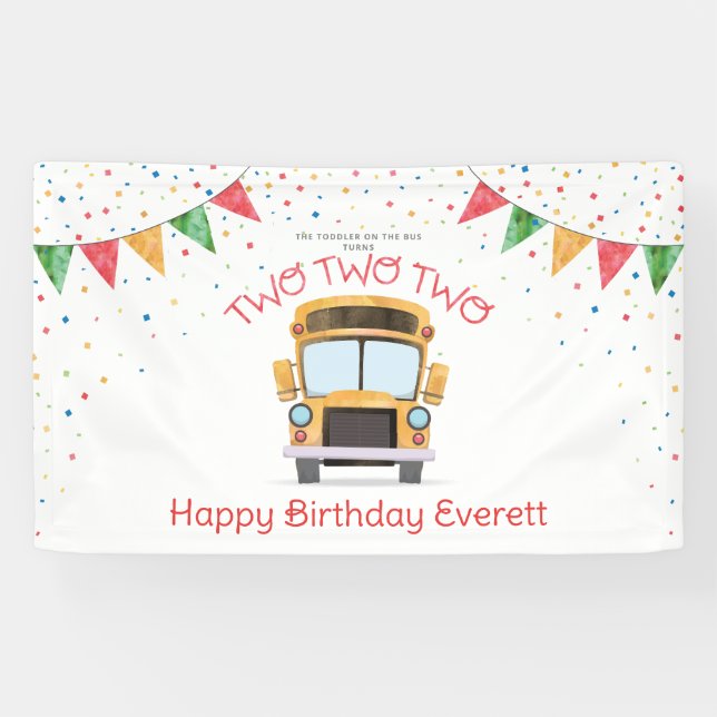 Bannière d'anniversaire Two Two  (Horizontal)
