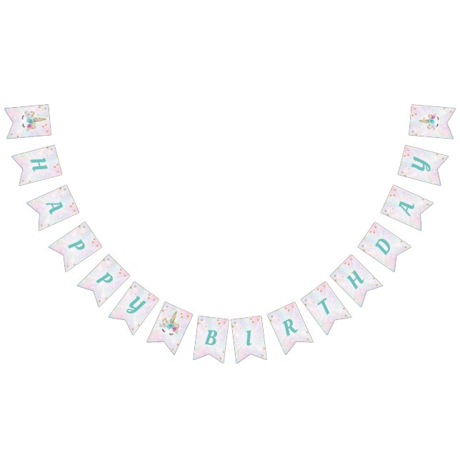 Bannière d'anniversaire Unicorn (Tout)