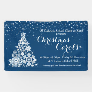 Bannière d'arbre d'étincelle d'événement de Noël