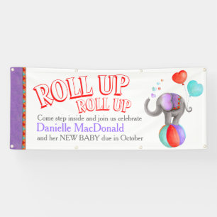 Bannière d'art d'éléphant baby shower personnal