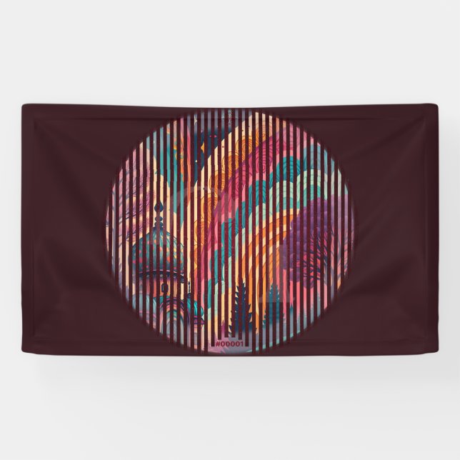 Bannière d'art personnalisée marron foncé (Horizontal)