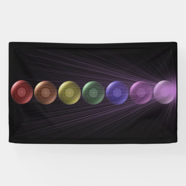 Bannière de 7 Chakra (Horizontal)