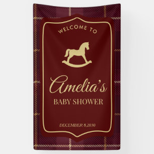 Bannière de Baby Shower Cheval à Bascule sur Mesur